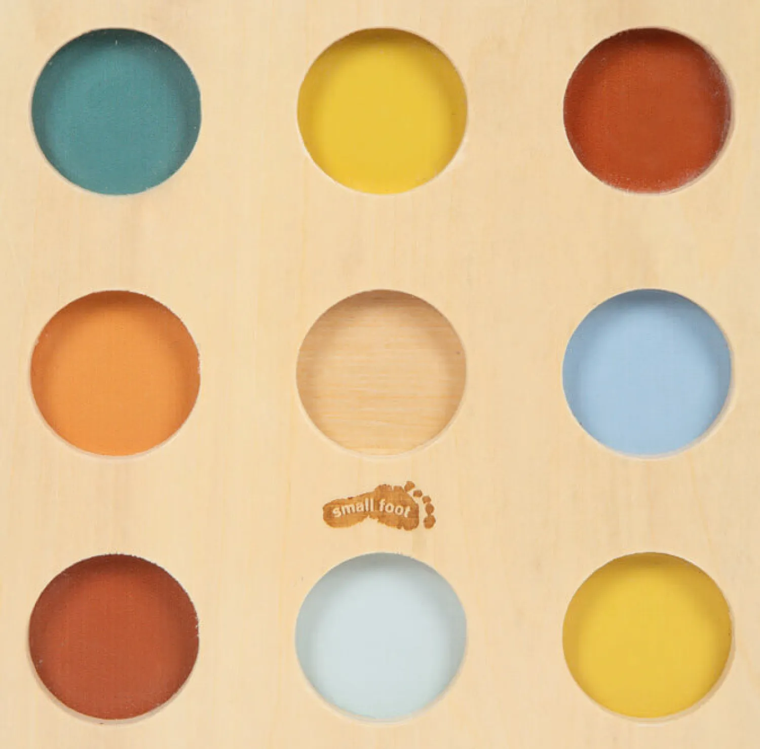 12M+|Drewniane | Small Foot Edukacyjny sorter Montessori z drewnianymi kulkami i planszą