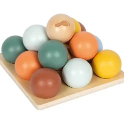12M+|Drewniane | Small Foot Edukacyjny sorter Montessori z drewnianymi kulkami i planszą