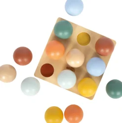 12M+|Drewniane | Small Foot Edukacyjny sorter Montessori z drewnianymi kulkami i planszą