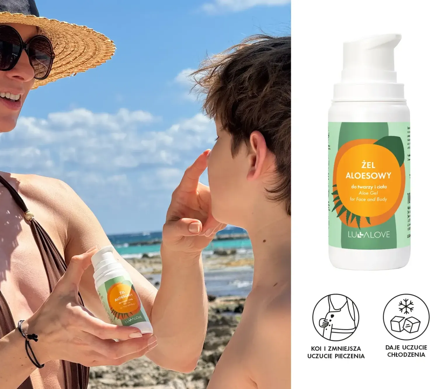 Naturalne Kosmetyki Dla Mam | Lullalove Żel aloesowy do twarzy i ciała, 100 ml