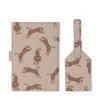 Etui na dokumenty i zawieszka do walizki - tiger sand