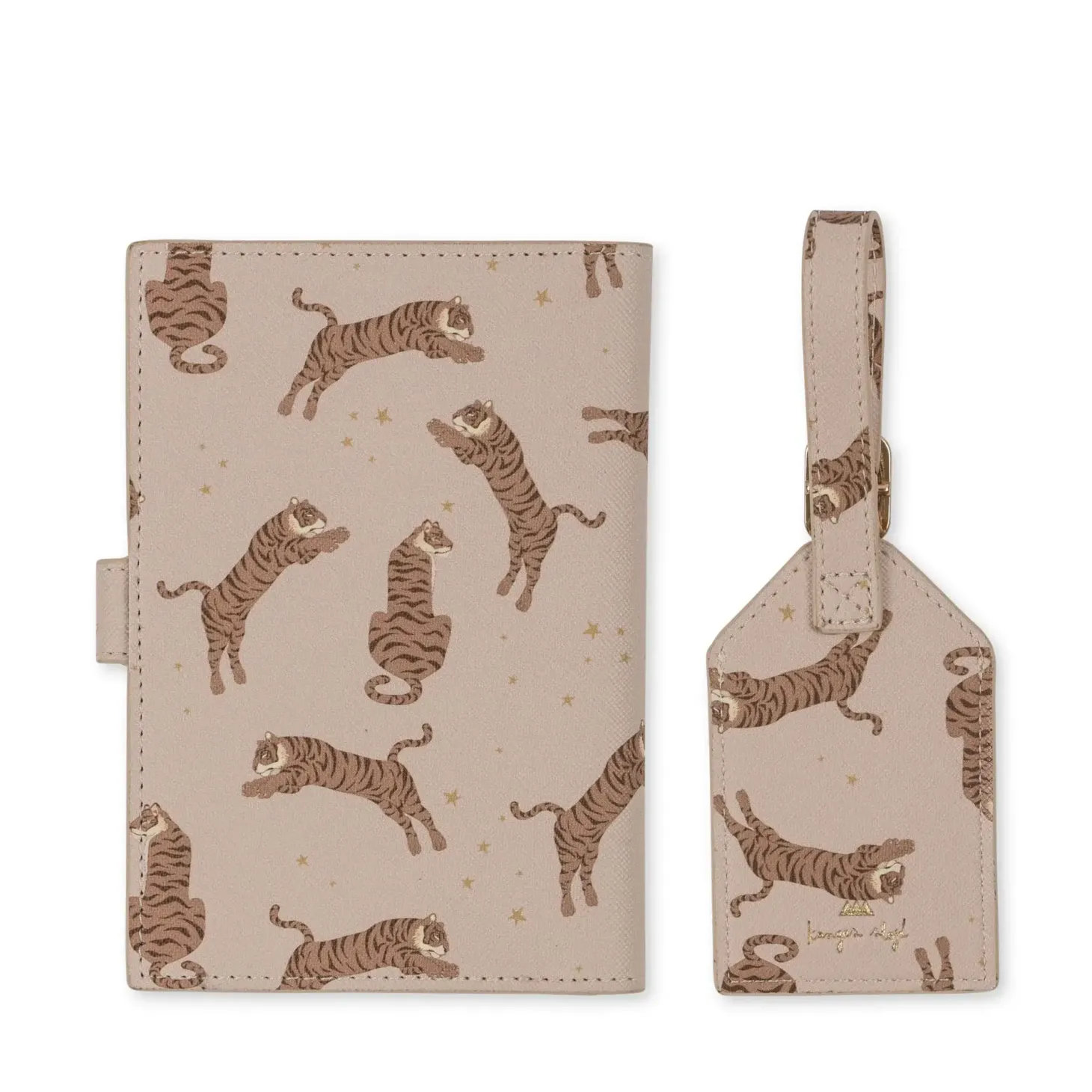 Etui na dokumenty i zawieszka do walizki - tiger sand