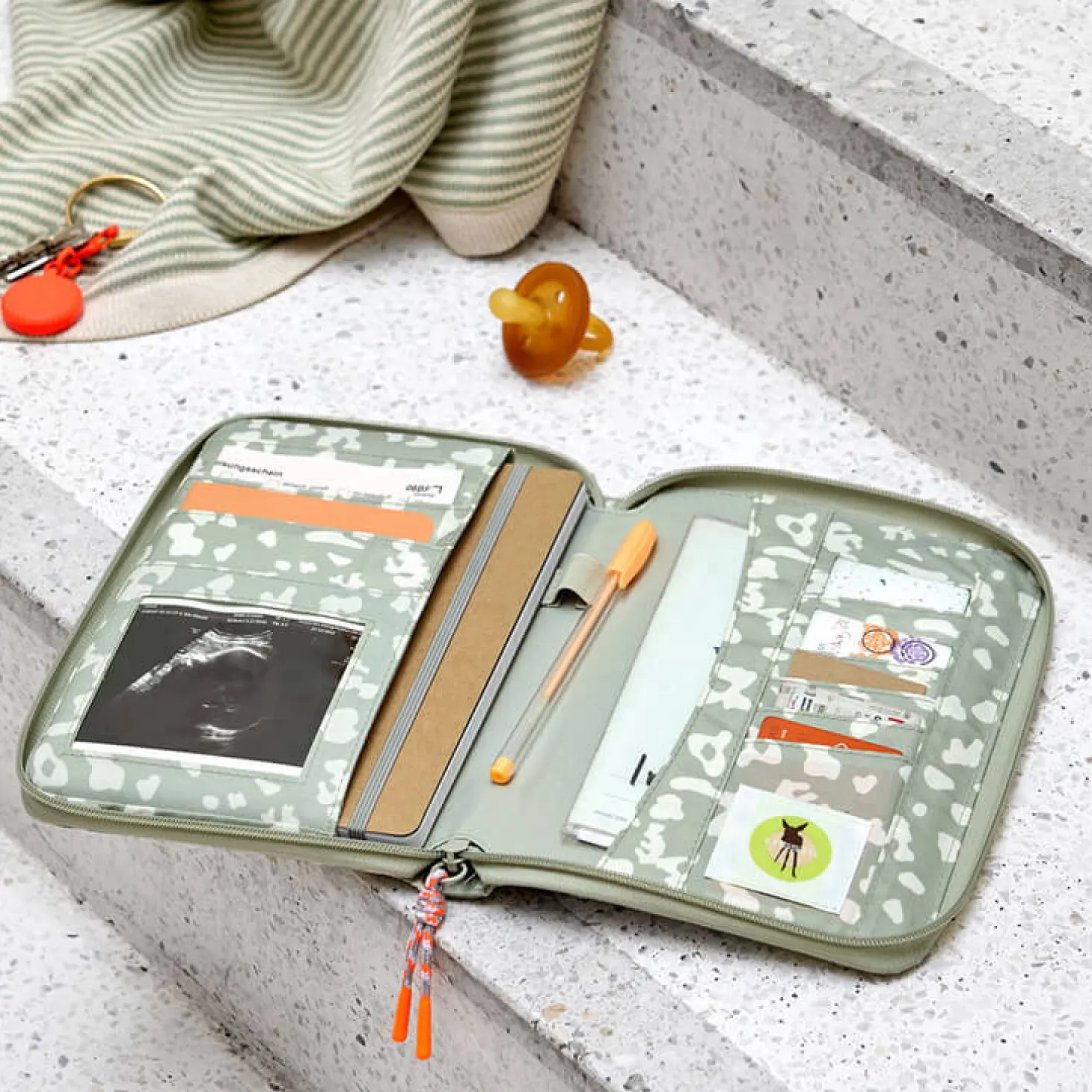 Etui na dokumenty Leo light khaki
