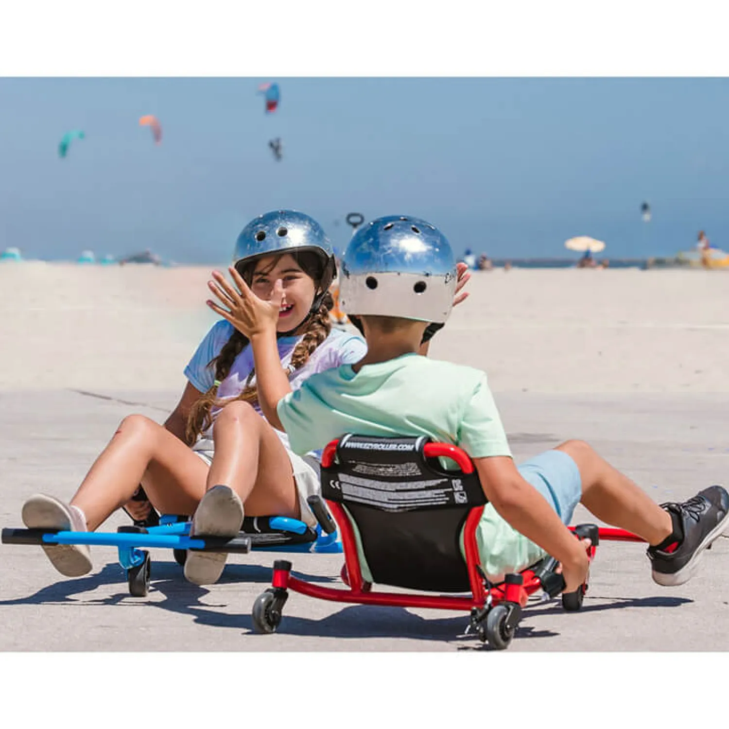 6 Lat+|7 Lat+ | EzyRoller Spinner X Pojazd gokart napędzany nogami z funkcją 360° 4-12 lat - Blue