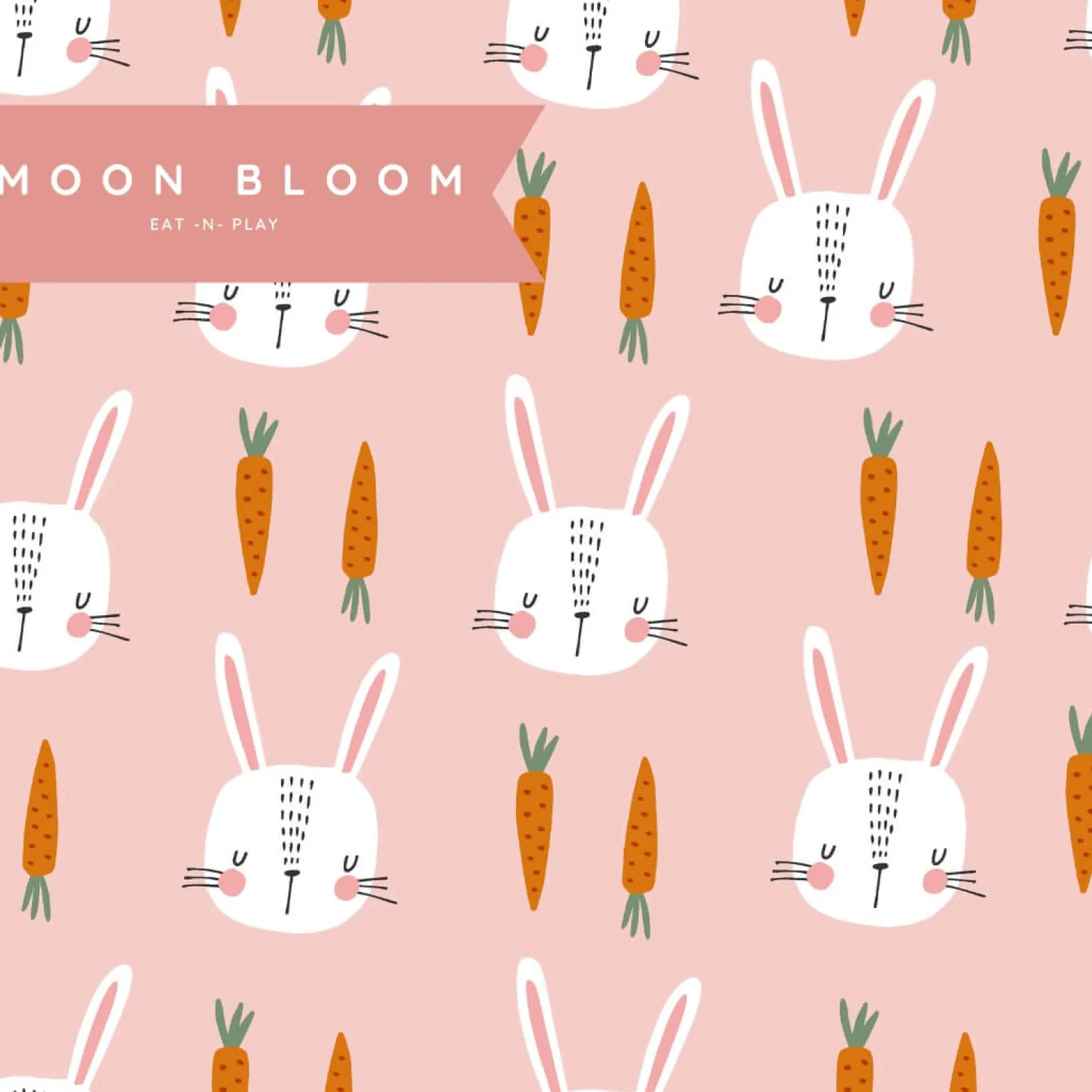 Śliniaki | Moon Bloom Fartuszek z kieszonką Bunnylicious