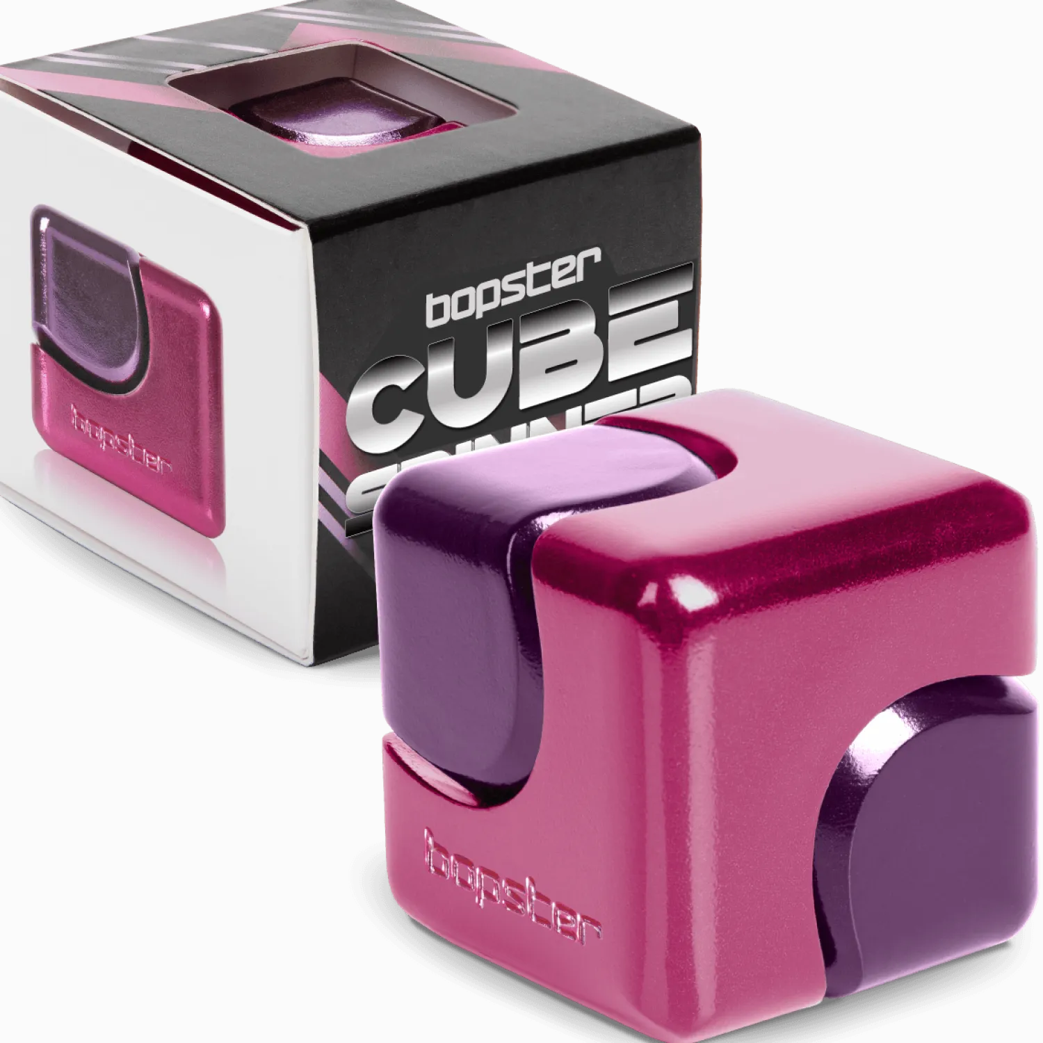 Idealne W Podróży|6 Lat+ | Bopster Fidget Cube Spinner - Różowy, Fioletowy