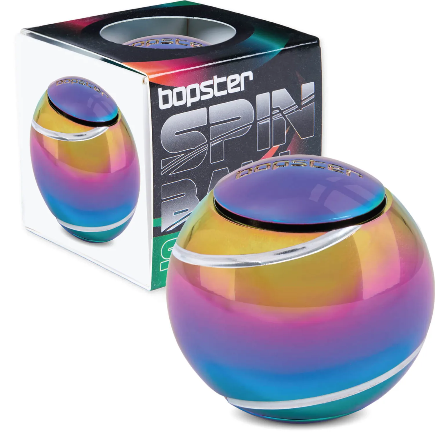 Idealne W Podróży|8 Lat+ | Bopster Fidget Spinner, Spin Ball - Wielokolorowy, Metaliczny