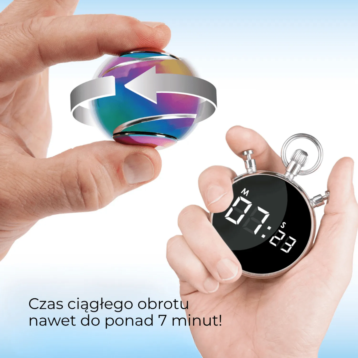 Idealne W Podróży|8 Lat+ | Bopster Fidget Spinner, Spin Ball - Wielokolorowy, Metaliczny