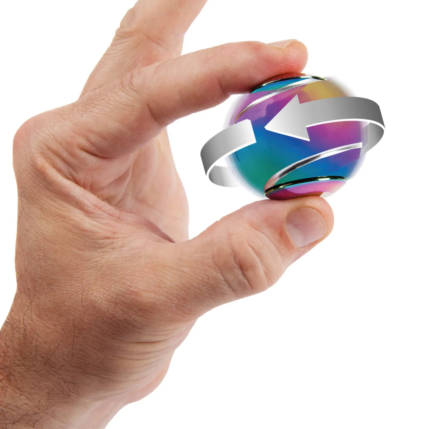 Idealne W Podróży|8 Lat+ | Bopster Fidget Spinner, Spin Ball - Wielokolorowy, Metaliczny