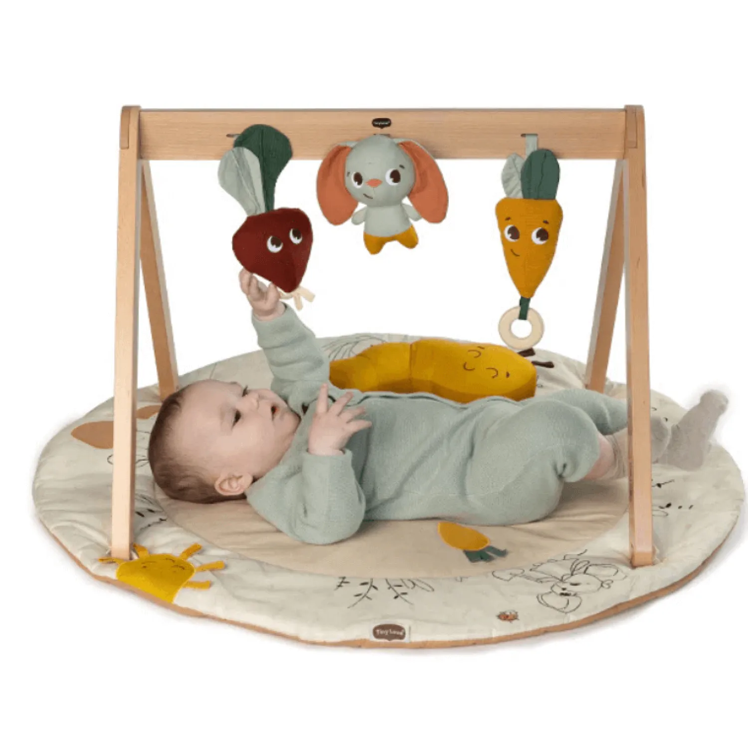 Maty Edukacyjne|Maty Edukacyjne | Tiny Love Gimnastyka, mata edukacyjna z drewnianym stojakiem Garden of Adventure