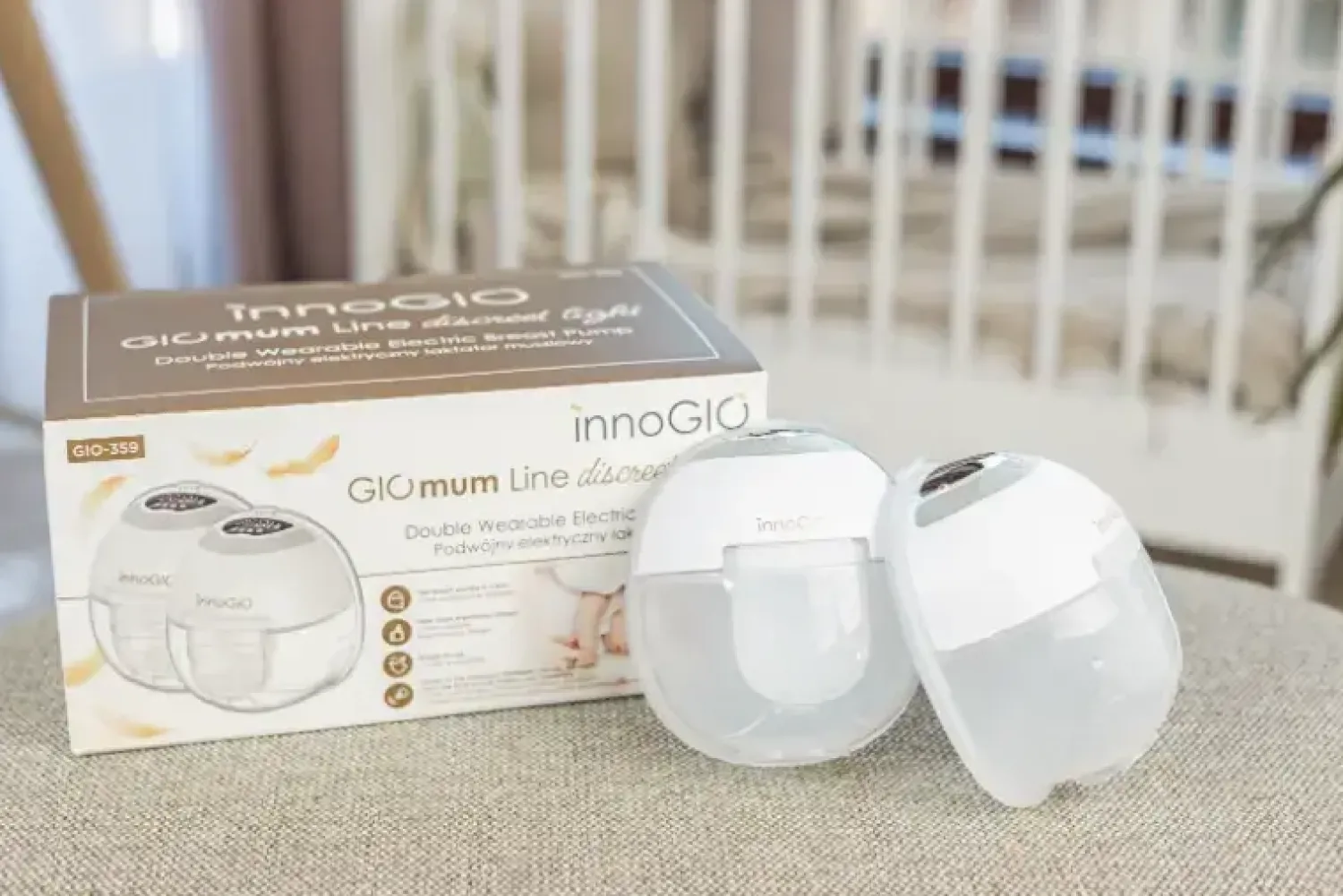 Karmienie Piersią|Laktatory | InnoGIO GIOmum Line Discreet Light Podwójny muszlowy laktator elektryczny GIO-359
