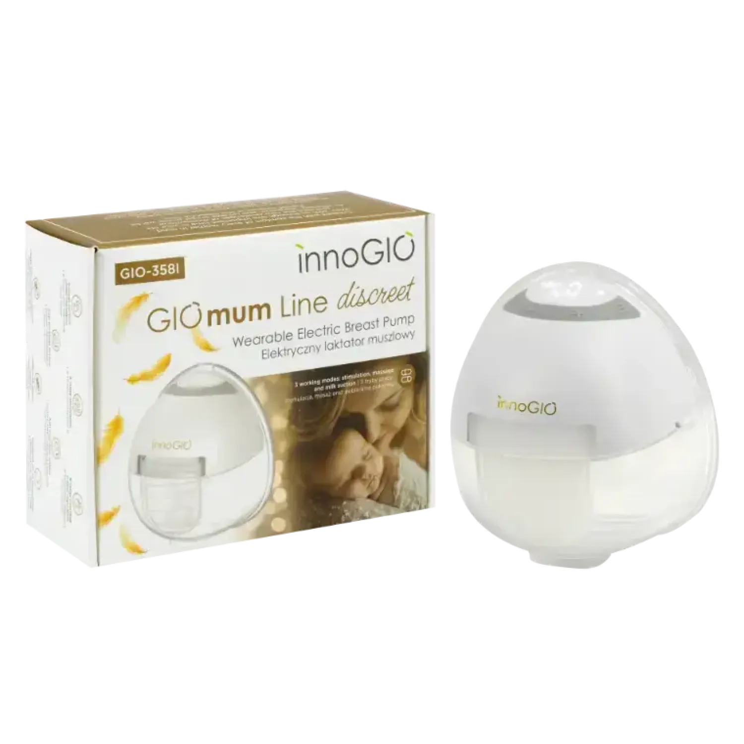Karmienie Piersią|Laktatory | InnoGIO GIOmum Line Discreet Muszlowy laktator elektryczny GIO-358I
