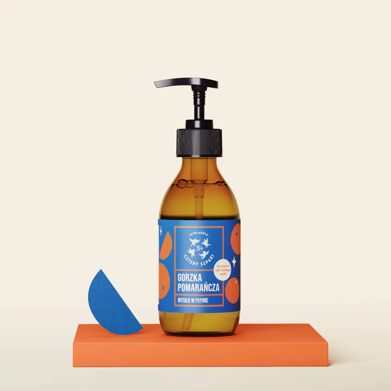 Naturalne Kosmetyki Dla Mam | Mydlarnia Cztery Szpaki Gorzka Pomarańcza - naturalne mydło w płynie, 300 ml