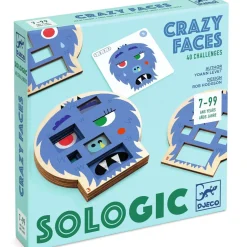 8 Lat+|Gry Planszowe | Djeco Gra logiczna CRAZY FACES 5+