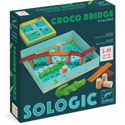 Gry Planszowe|6 Lat+ | Djeco Gra logiczna SoLogic CROCO BRIDGE 5+