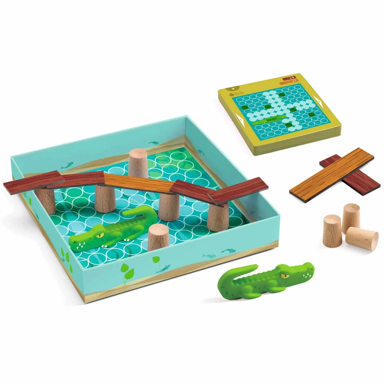 Gry Planszowe|6 Lat+ | Djeco Gra logiczna SoLogic CROCO BRIDGE 5+