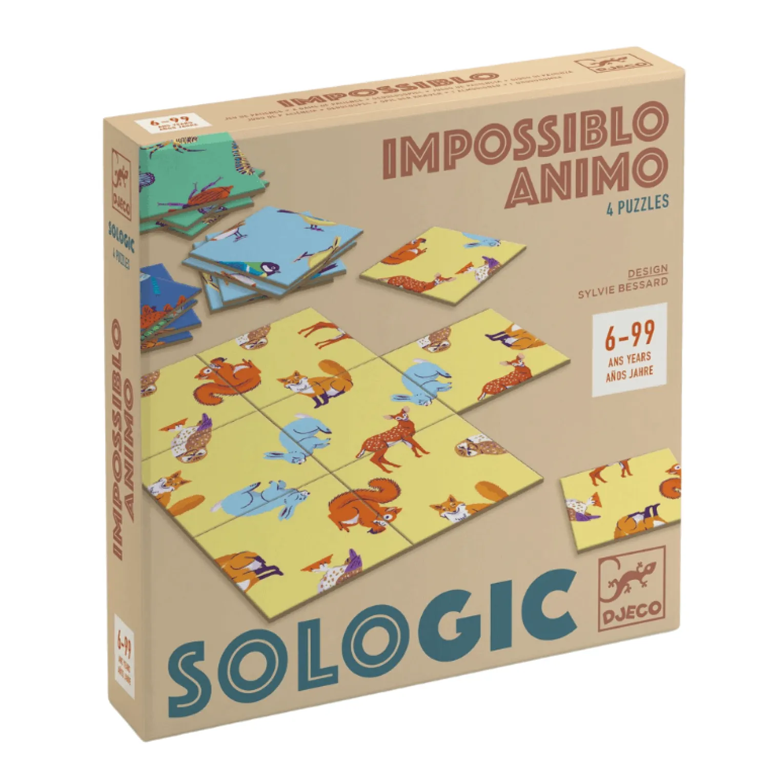 8 Lat+|6 Lat+ | Djeco Gra logiczna SoLogic IMPOSSIBLO ANIMO 6+