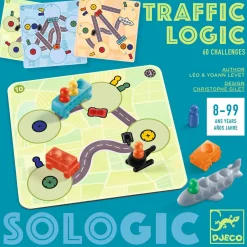 Gry Planszowe|8 Lat+ | Djeco Gra logiczna TRAFFIC LOGIC 8+
