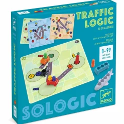 Gry Planszowe|8 Lat+ | Djeco Gra logiczna TRAFFIC LOGIC 8+