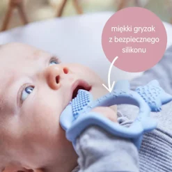 Gryzak silikonowy Lisek - błękit
