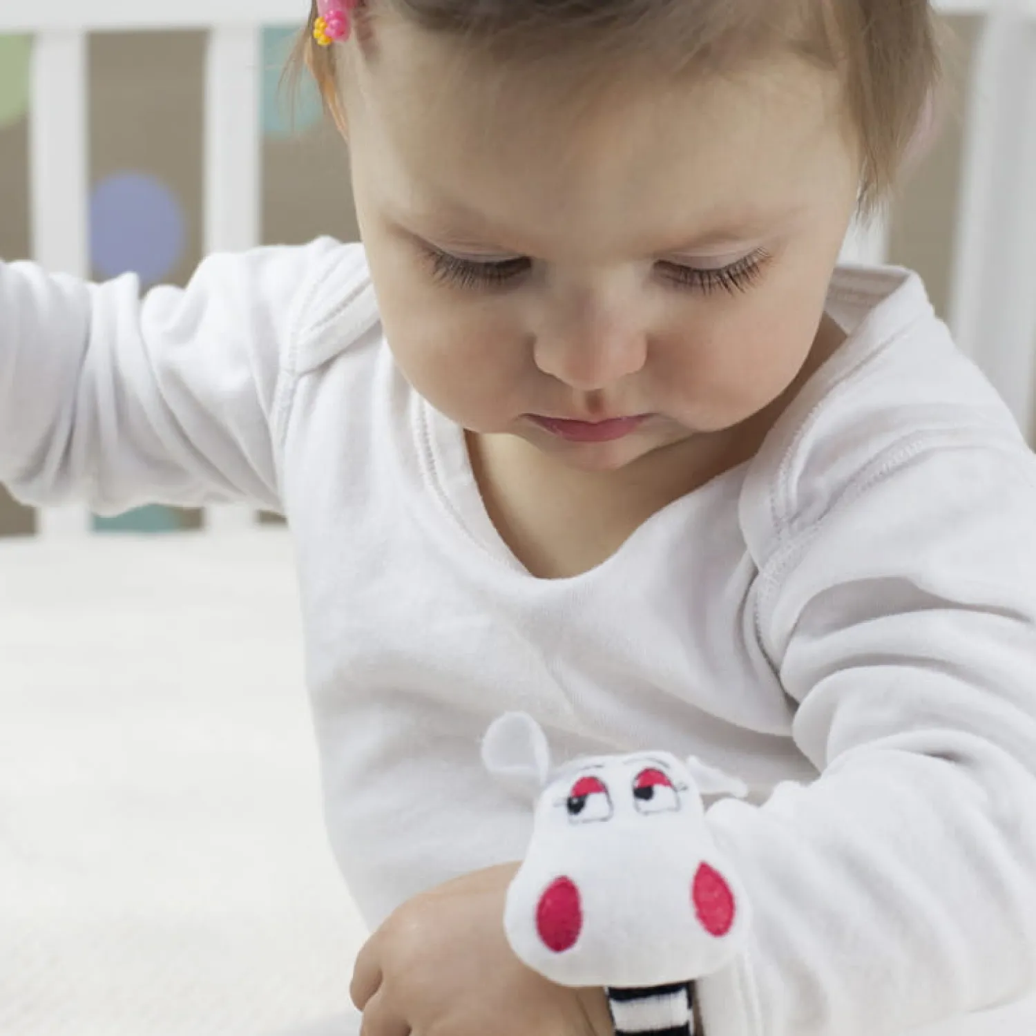 Kontrastowe|Aktywizujące | Mom's Care Grzechotka na rączkę Żaba