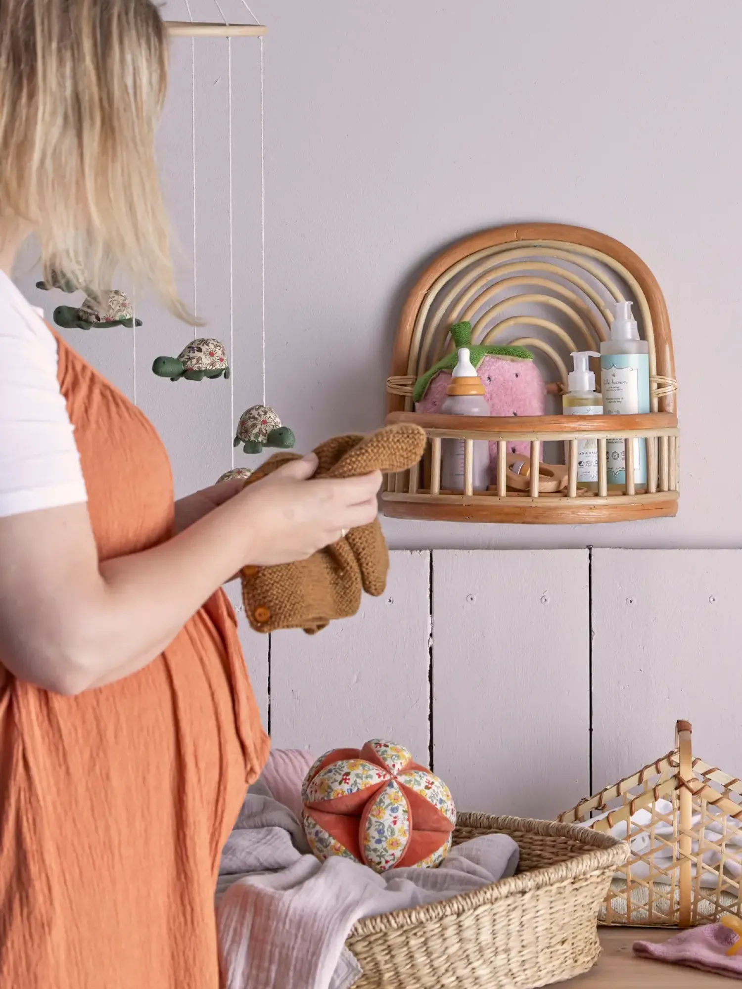 Grzechotki | Bloomingville Mini Grzechotka Venke, pomarańczowa