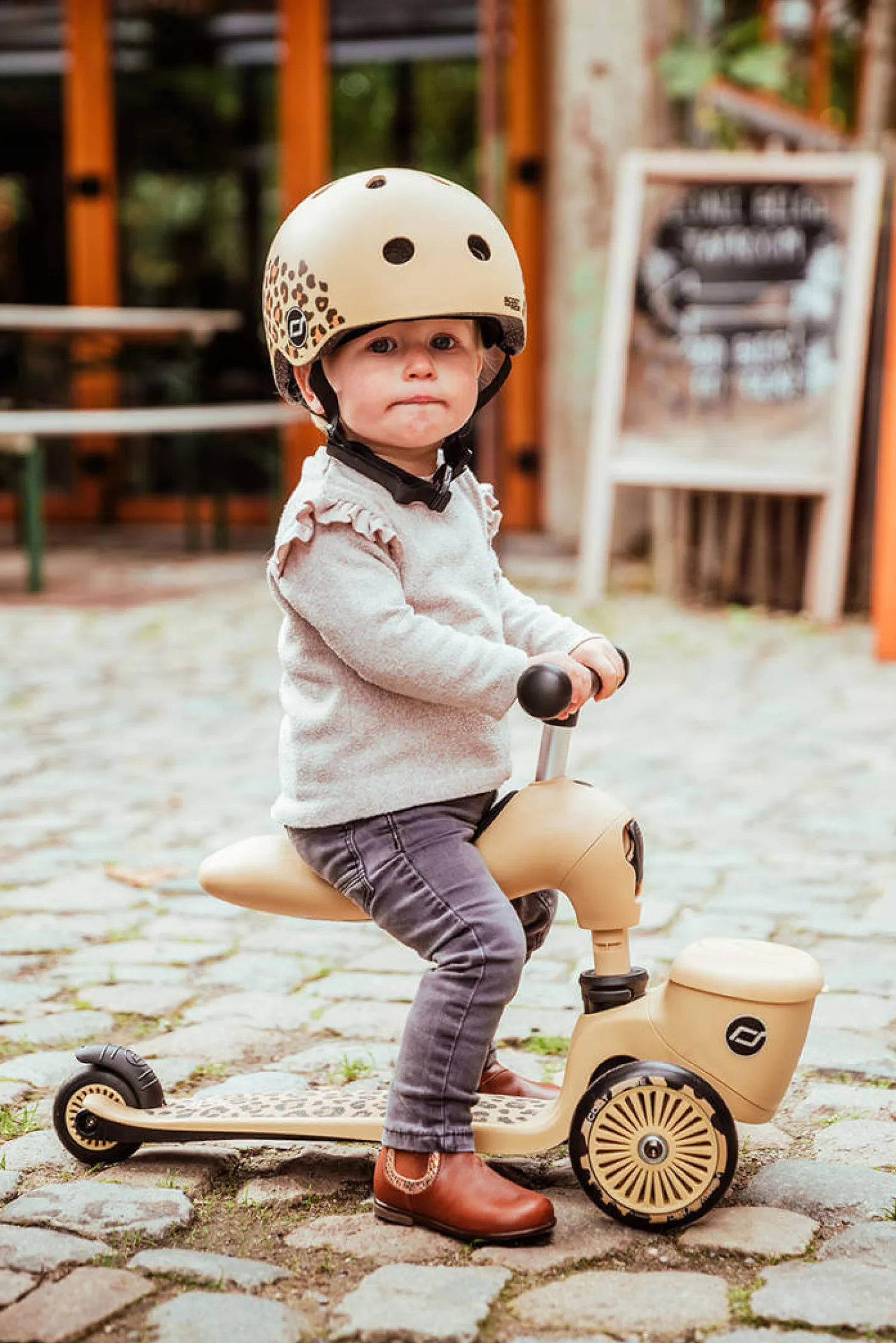 Motoryka Duża|Jeździki | Scootandride Highwaykick 1 Lifestyle 2w1 Jeździk i hulajnoga z zamykanym schowkiem 1-5 lat Leopard