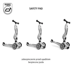 Motoryka Duża|Jeździki | Scootandride Highwaykick1 Push and Go 2w1 Jeździk i hulajnoga z rączką do prowadzenia 1-5 lat Steel