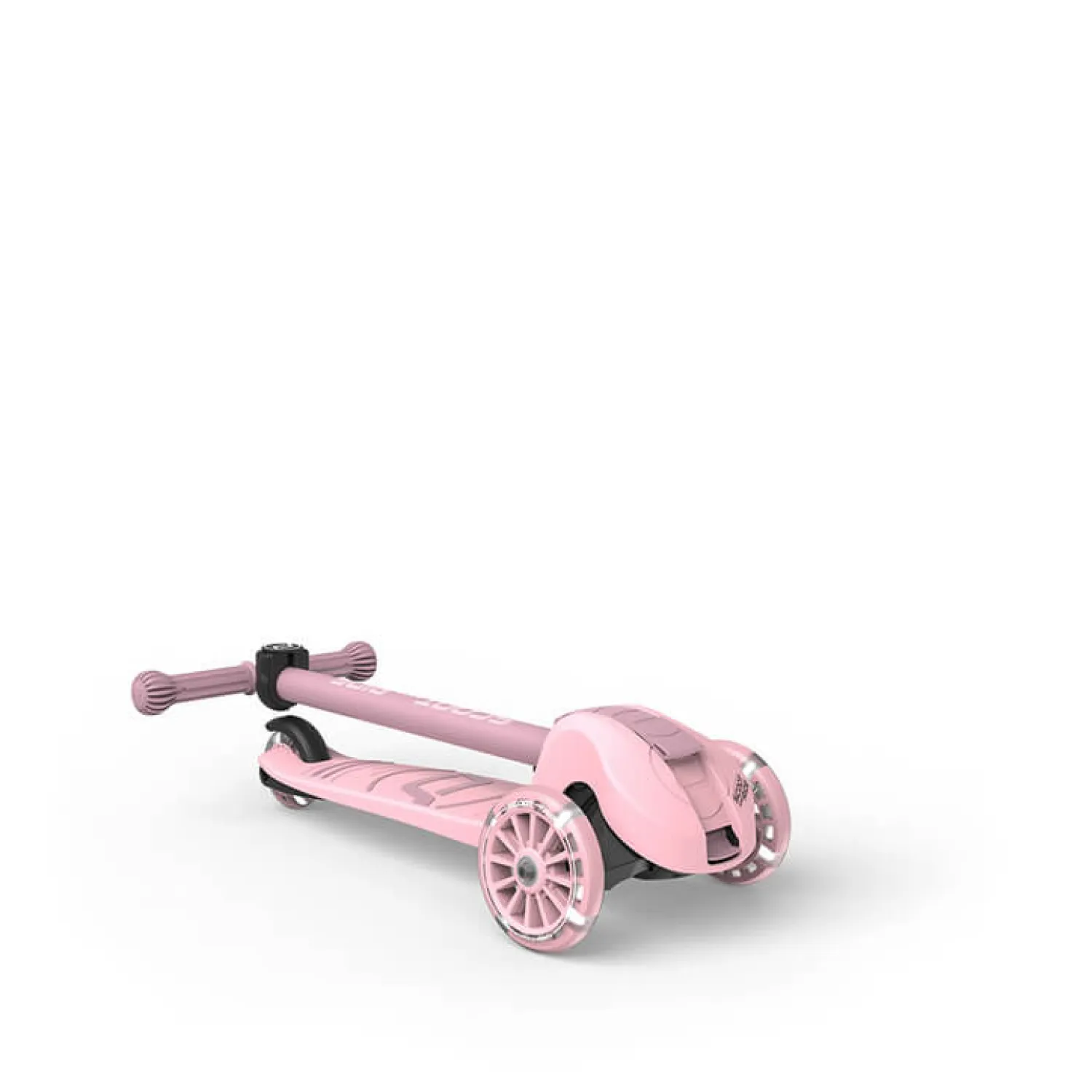 6 Lat+|3 Lata + | Scootandride Highwaykick 3S Hulajnoga z systemem sterowania 2w1 i kółkami LED składana 3+ Rose
