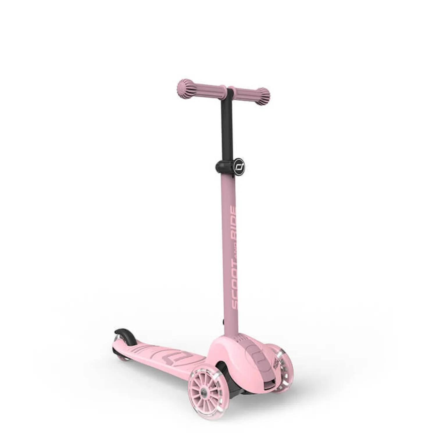 6 Lat+|3 Lata + | Scootandride Highwaykick 3S Hulajnoga z systemem sterowania 2w1 i kółkami LED składana 3+ Rose