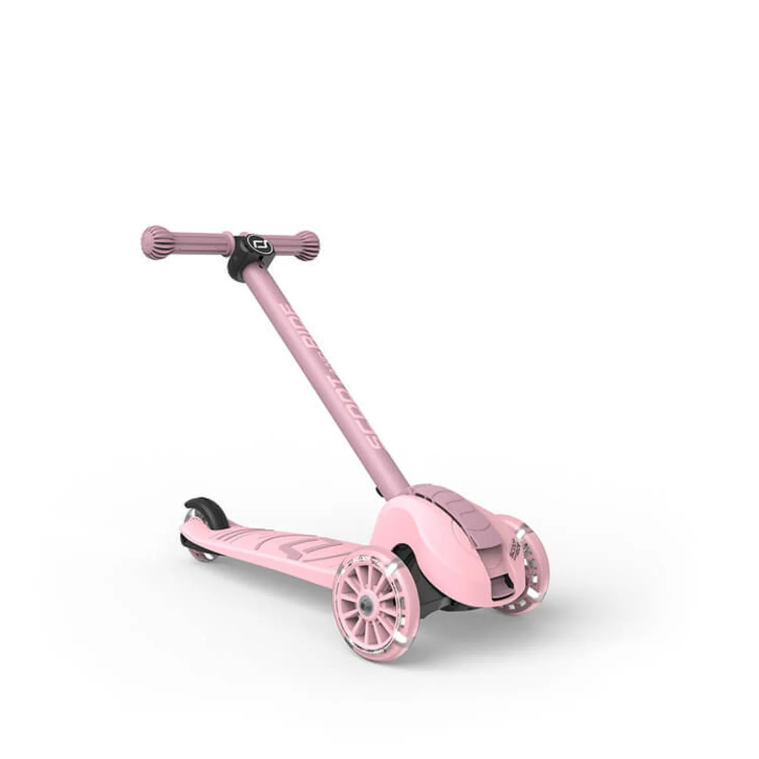 6 Lat+|3 Lata + | Scootandride Highwaykick 3S Hulajnoga z systemem sterowania 2w1 i kółkami LED składana 3+ Rose