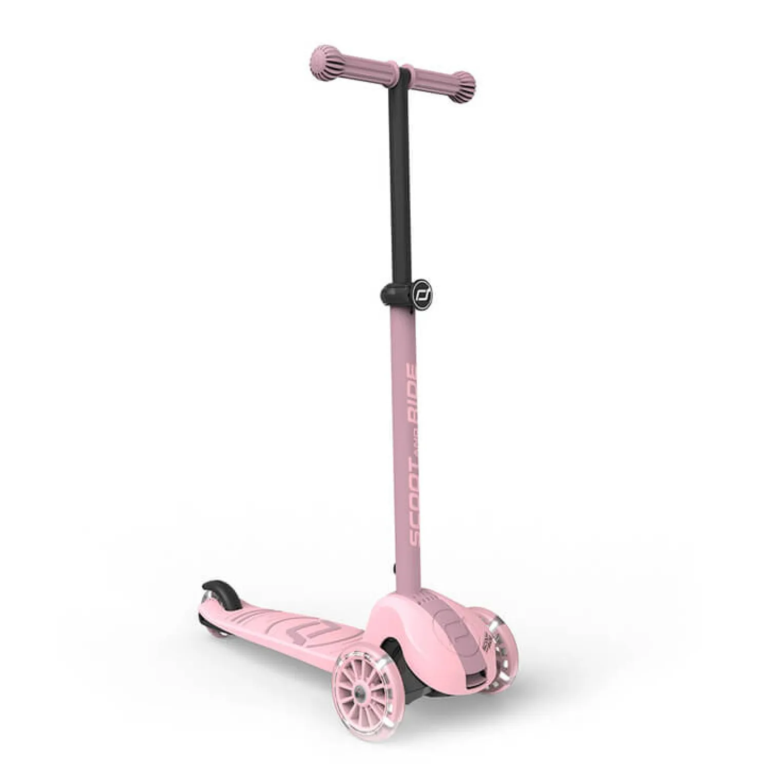 6 Lat+|3 Lata + | Scootandride Highwaykick 3S Hulajnoga z systemem sterowania 2w1 i kółkami LED składana 3+ Rose