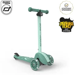 6 Lat+|3 Lata + | Scootandride Highwaykick 3S Hulajnoga z systemem sterowania 2w1 i kółkami LED składana 3+ Forest