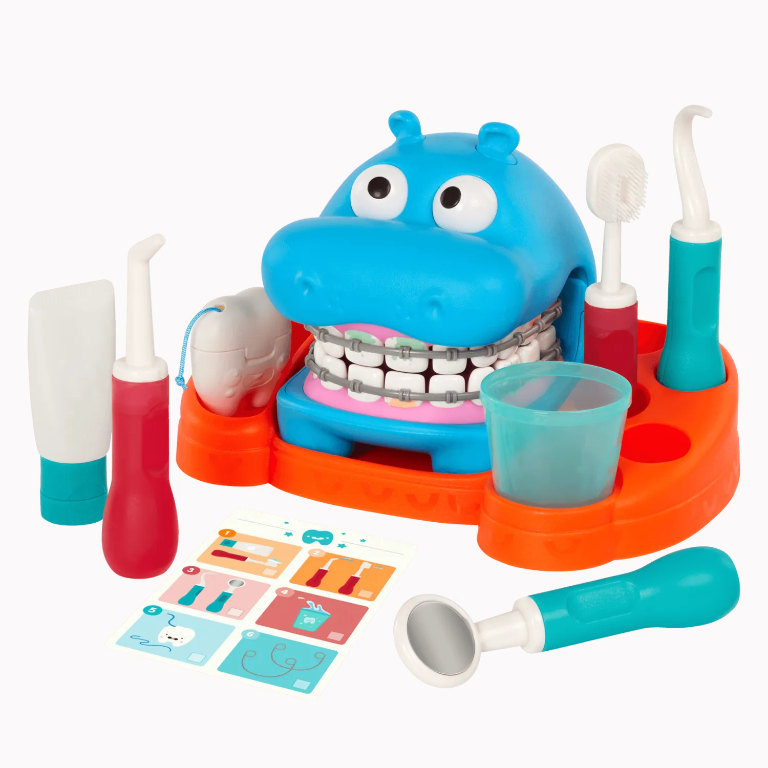 6 Lat+|3 Lata + | Battat Hippodontist - interaktywny zestaw do nauki higieny jamy ustnej, dentysta