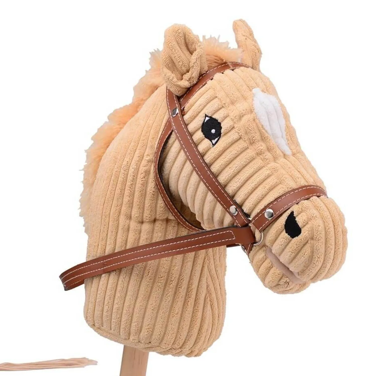 6 Lat+|3 Lata + | Holly Hobby Horse z funkcją dźwiękową koń LUX na kiju 80cm Beige