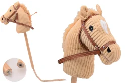 6 Lat+|3 Lata + | Holly Hobby Horse z funkcją dźwiękową koń LUX na kiju 80cm Beige