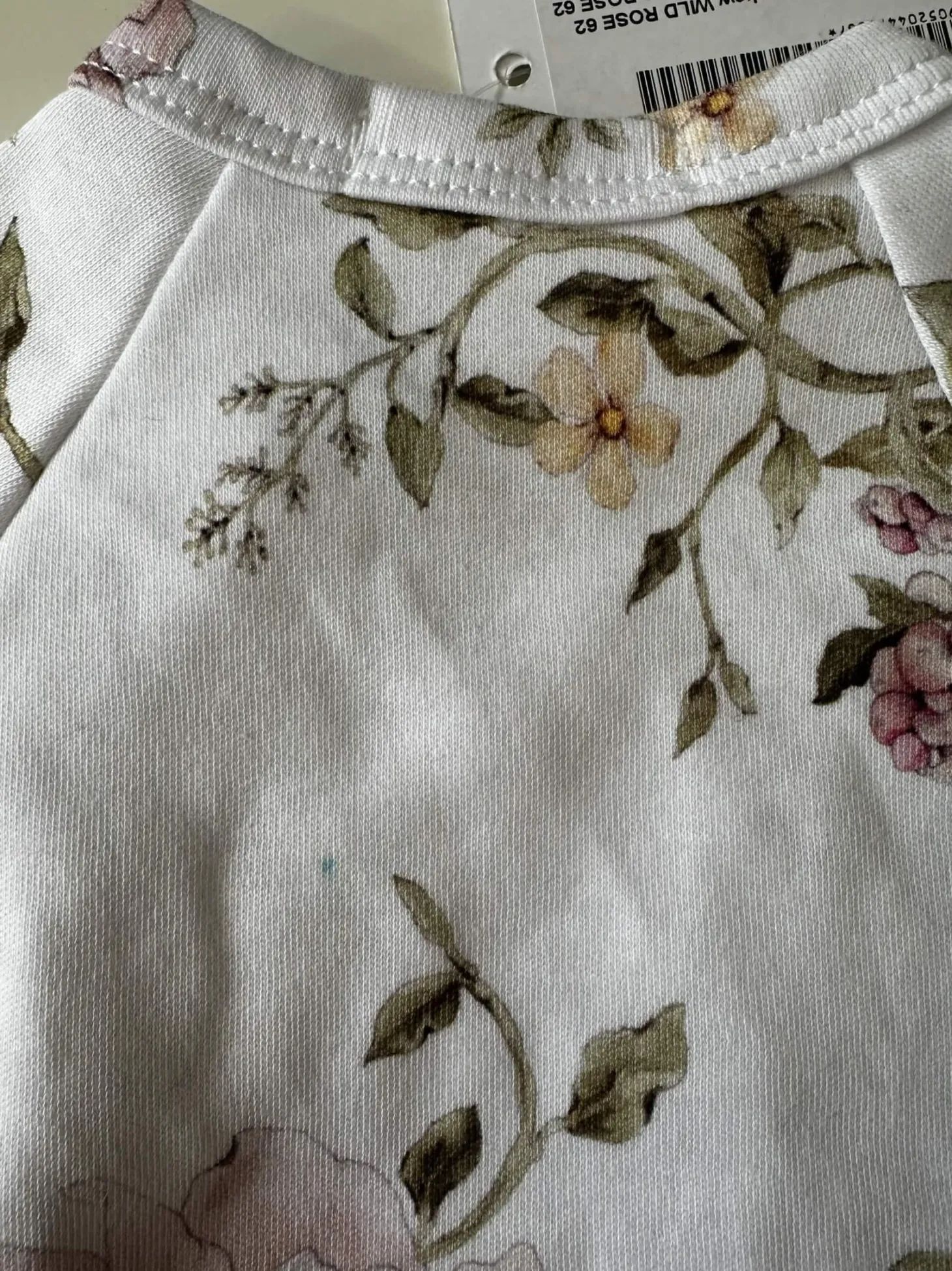 II GATUNEK: Body organic cotton krótki rękaw - WILD ROSE, roz. 62