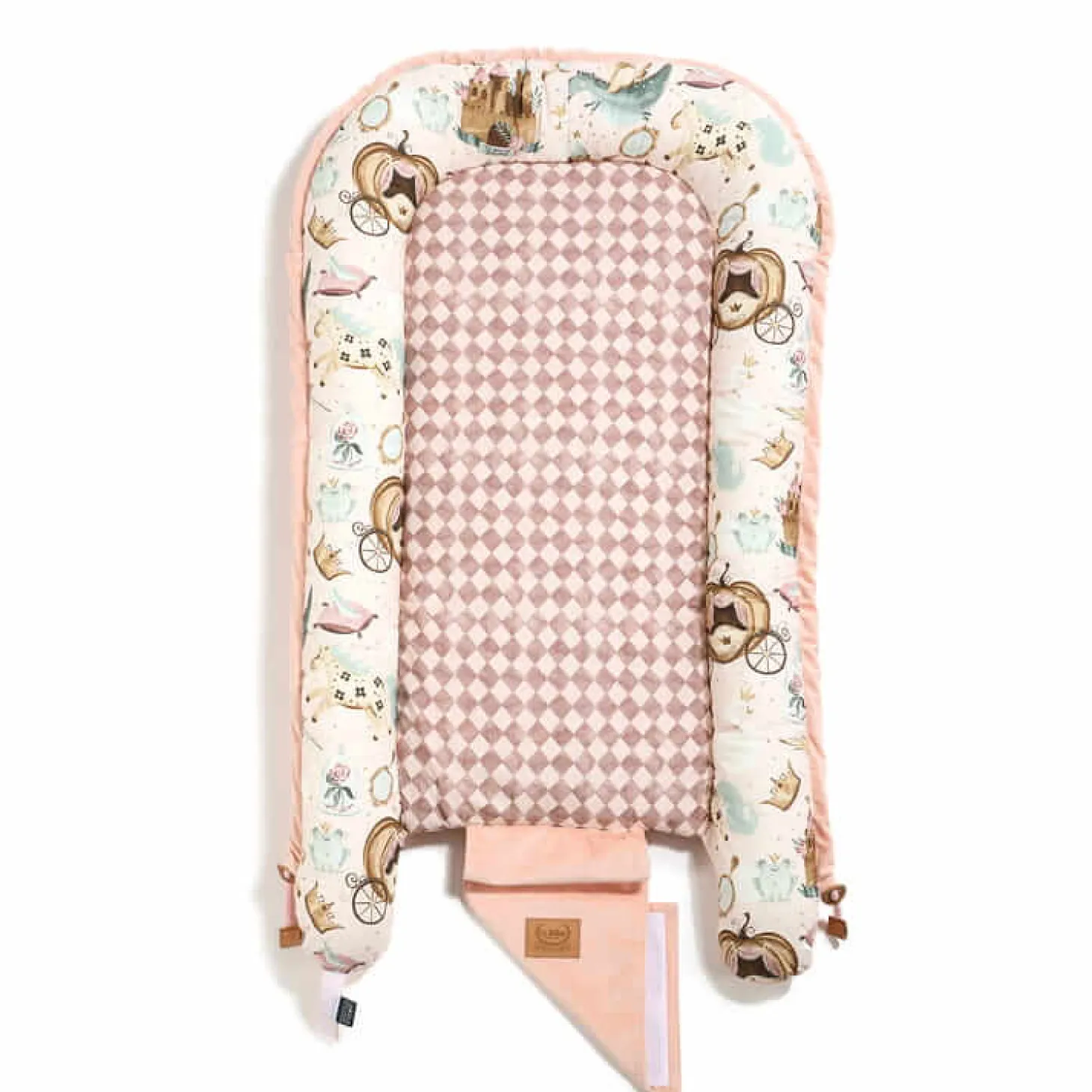 II GATUNEK: Kokon niemowlęcy BEST NEST - PRINCESS, POWDER PINK