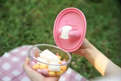 Lunchboxy|Przechowywanie Jedzenia | Monchi Innowacyjny pojemnik na przekąski FINGER SNACK BOWL - Peony Pink