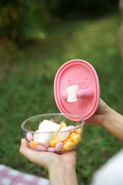 Lunchboxy|Przechowywanie Jedzenia | Monchi Innowacyjny pojemnik na przekąski FINGER SNACK BOWL - Peony Pink