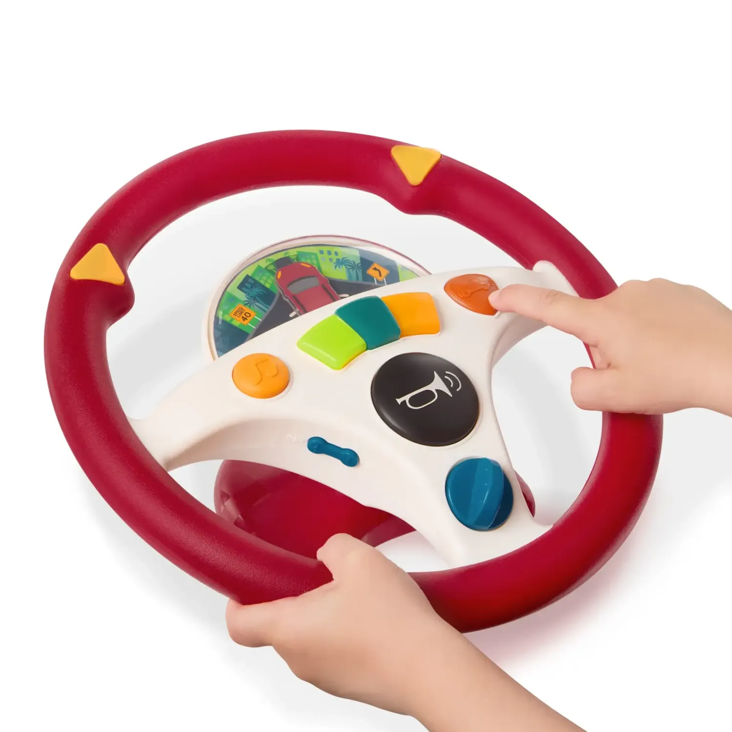 Samochodziki, Pojazdy | B.Toys Interaktywna KIEROWNICA muzyczna - czerowna