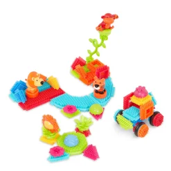 6 Lat+|3 Lata + | B.Toys Jungle Adventures - klocki jeżyki w tubie - zestaw DŻUNGLA, 54 elementy