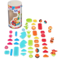 6 Lat+|3 Lata + | B.Toys Jungle Adventures - klocki jeżyki w tubie - zestaw DŻUNGLA, 54 elementy