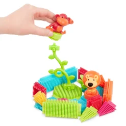 6 Lat+|3 Lata + | B.Toys Jungle Adventures - klocki jeżyki w tubie - zestaw DŻUNGLA, 54 elementy