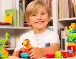 6 Lat+|3 Lata + | B.Toys Jungle Adventures - klocki jeżyki w tubie - zestaw DŻUNGLA, 54 elementy