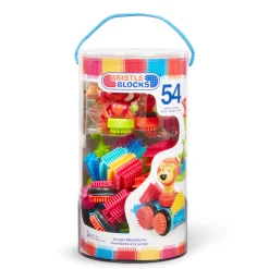 6 Lat+|3 Lata + | B.Toys Jungle Adventures - klocki jeżyki w tubie - zestaw DŻUNGLA, 54 elementy