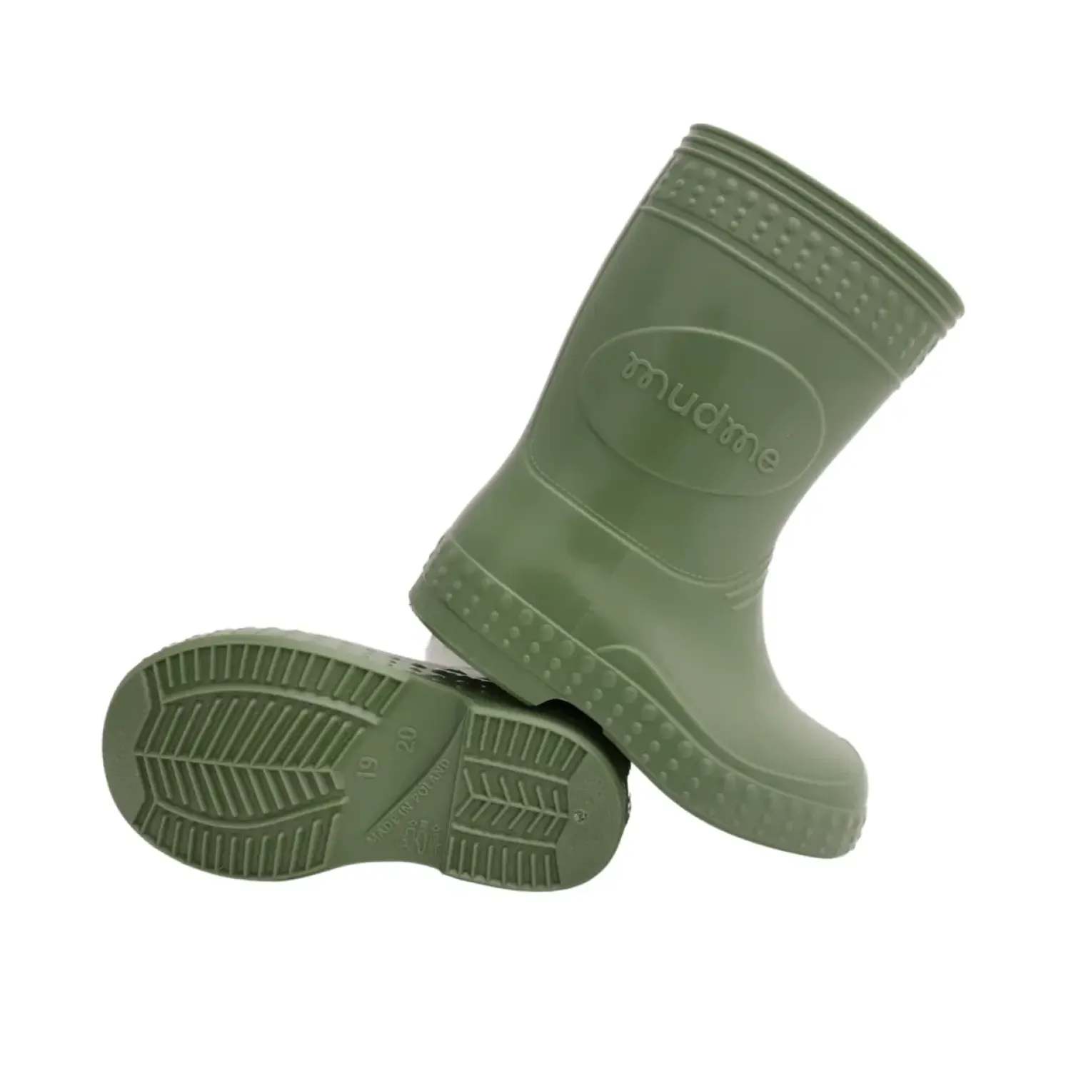 Uwaga Na Kałuże | Mudme Kalosze dziecięce - sage green