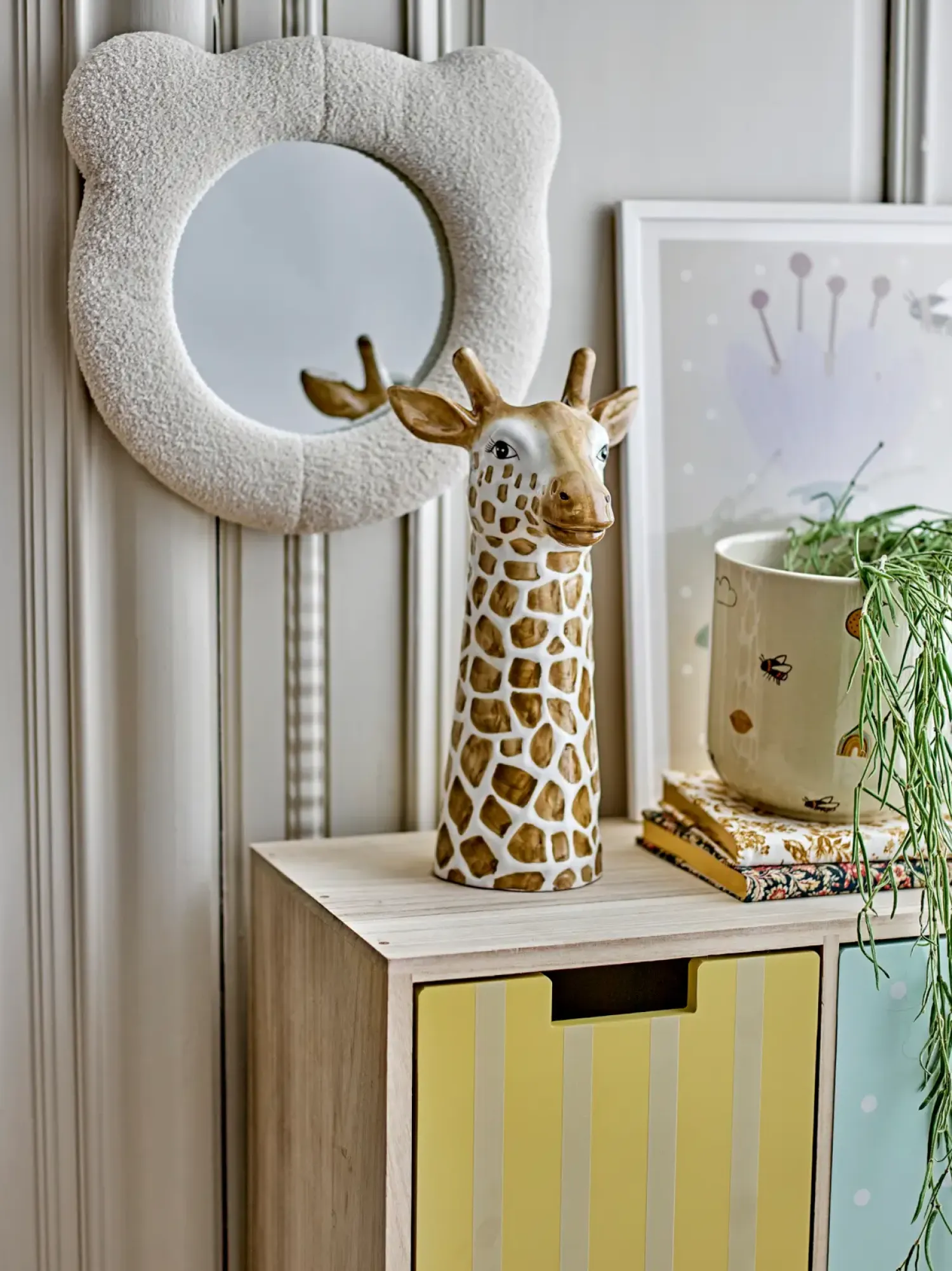 Dekoracje Dziecięce|Porządek W Domu | Bloomingville Mini Kamionkowa doniczka Agnes, biała