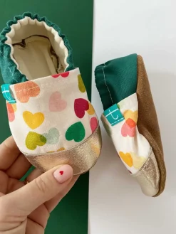 Kapcie Do Przedszkola|Buciki I Kapcie | TITOT Kapcie do domu, żłobka, przedszkola - Confetti Hearts