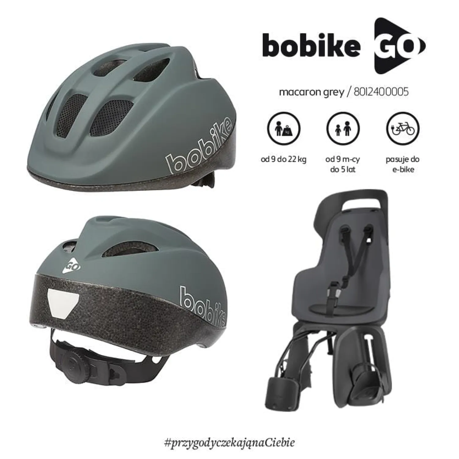 Kaski Dla Dzieci|Przydatne Akcesoria | Bobike Kask GREY